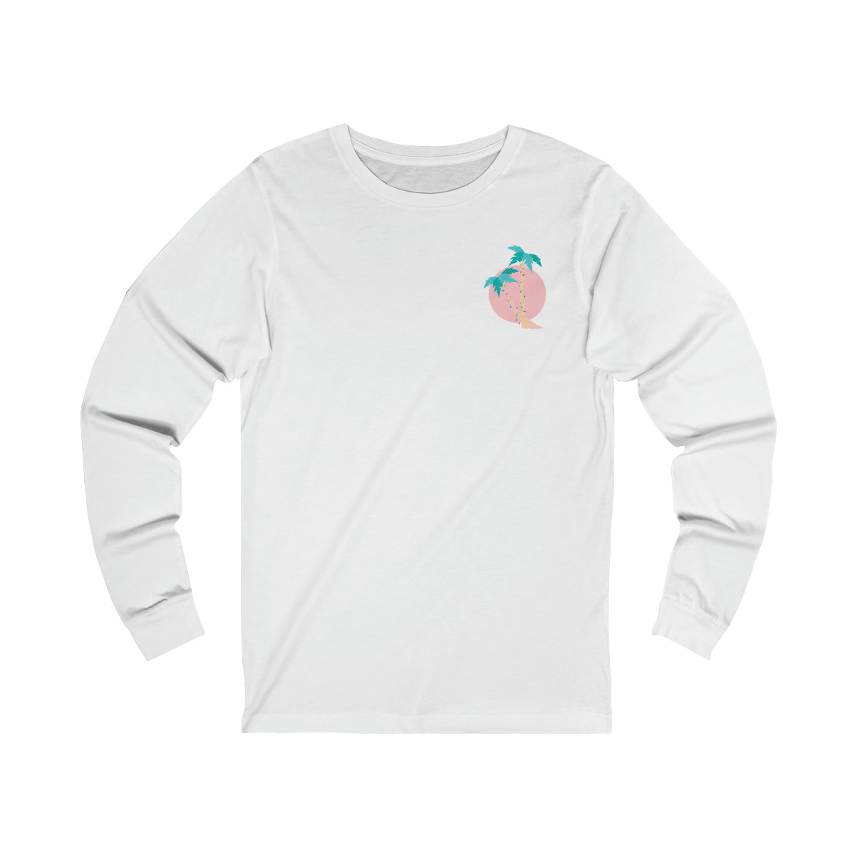 Tropical Palm Trees Unisex Jersey Long Sleeve Pajama Tee