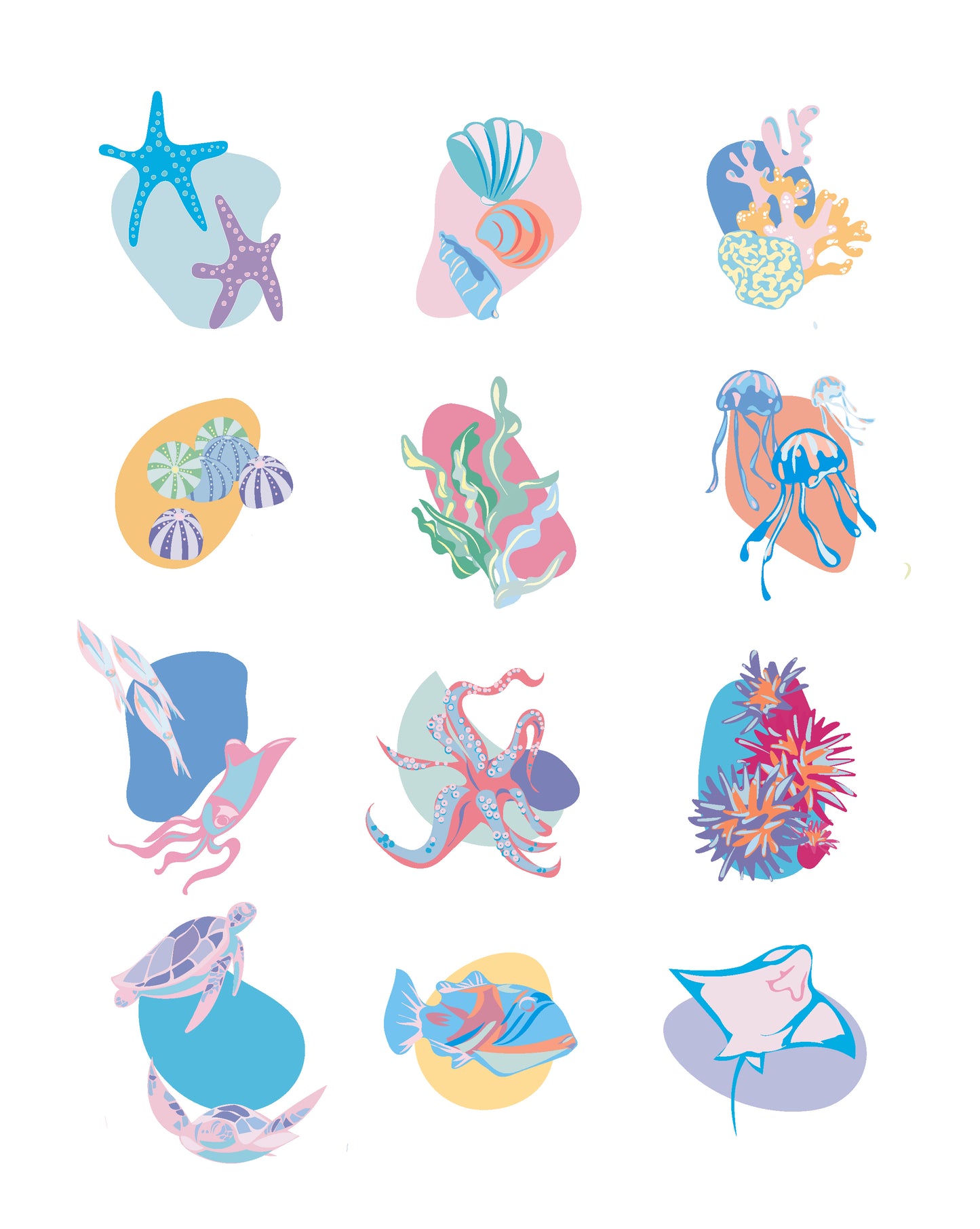 2023 DANESSA Marine Life Wall calendar