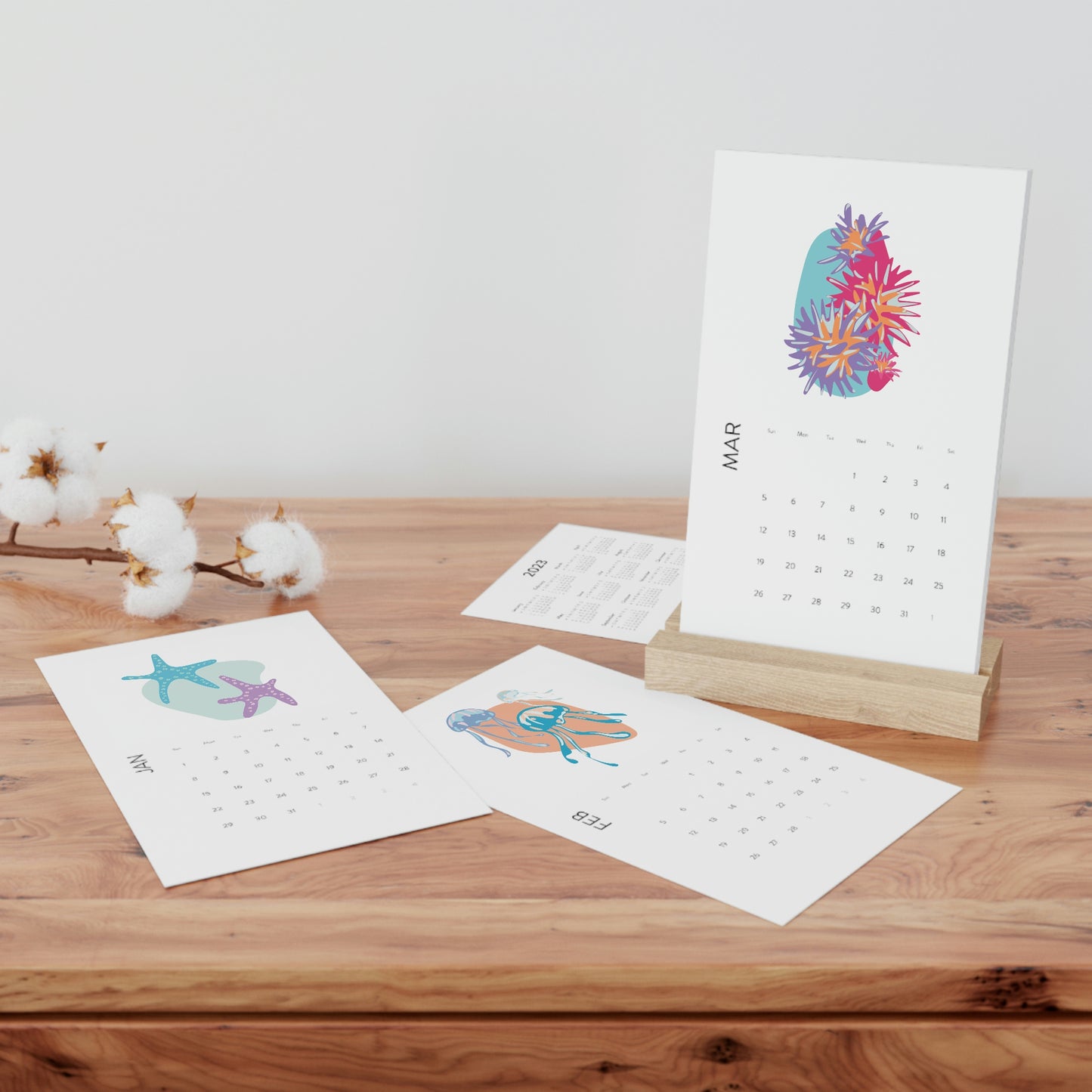 DANESSA Vertical Desk Calendar (2023)
