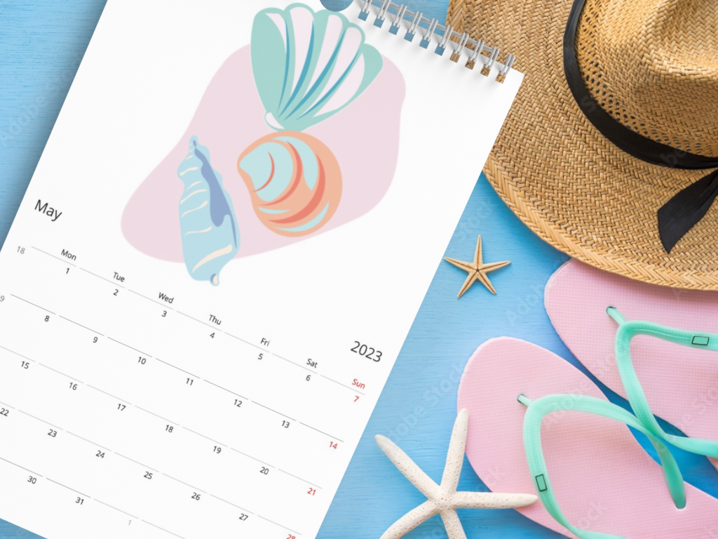 2023 DANESSA Marine Life Wall calendar