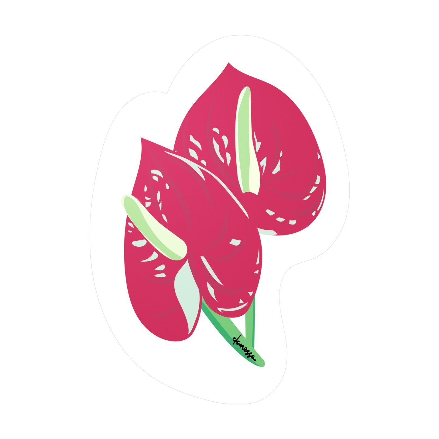 Anthurium Decal Sticker