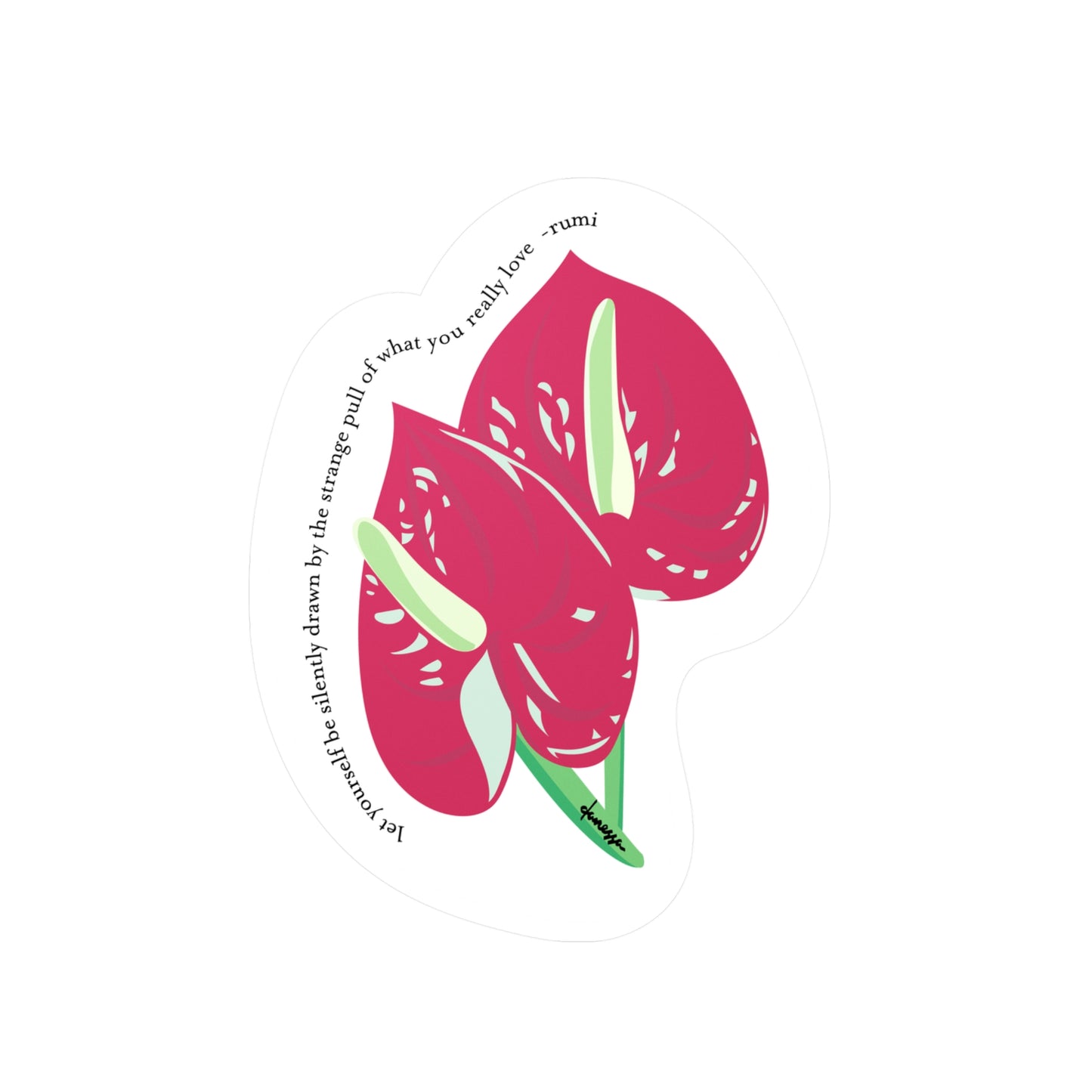 Anthurium Decal Sticker