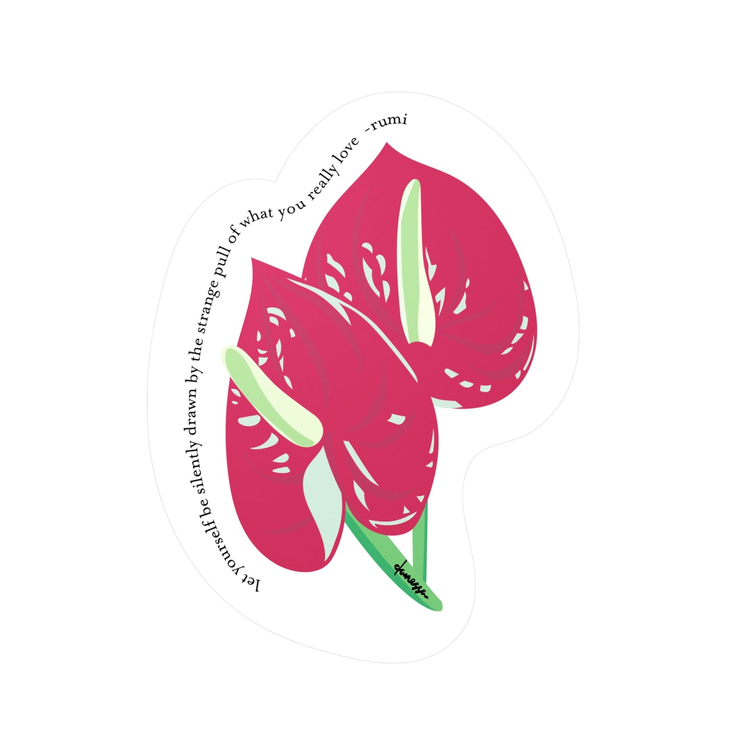 Anthurium Decal Sticker