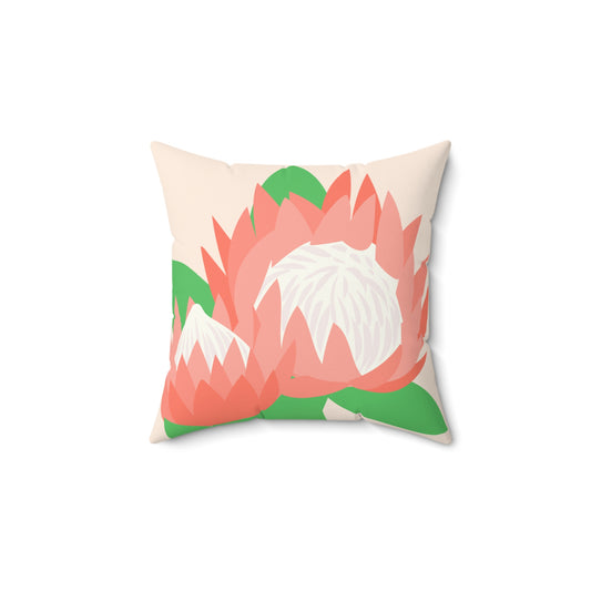 King Protea Spun Polyester Square Pillow