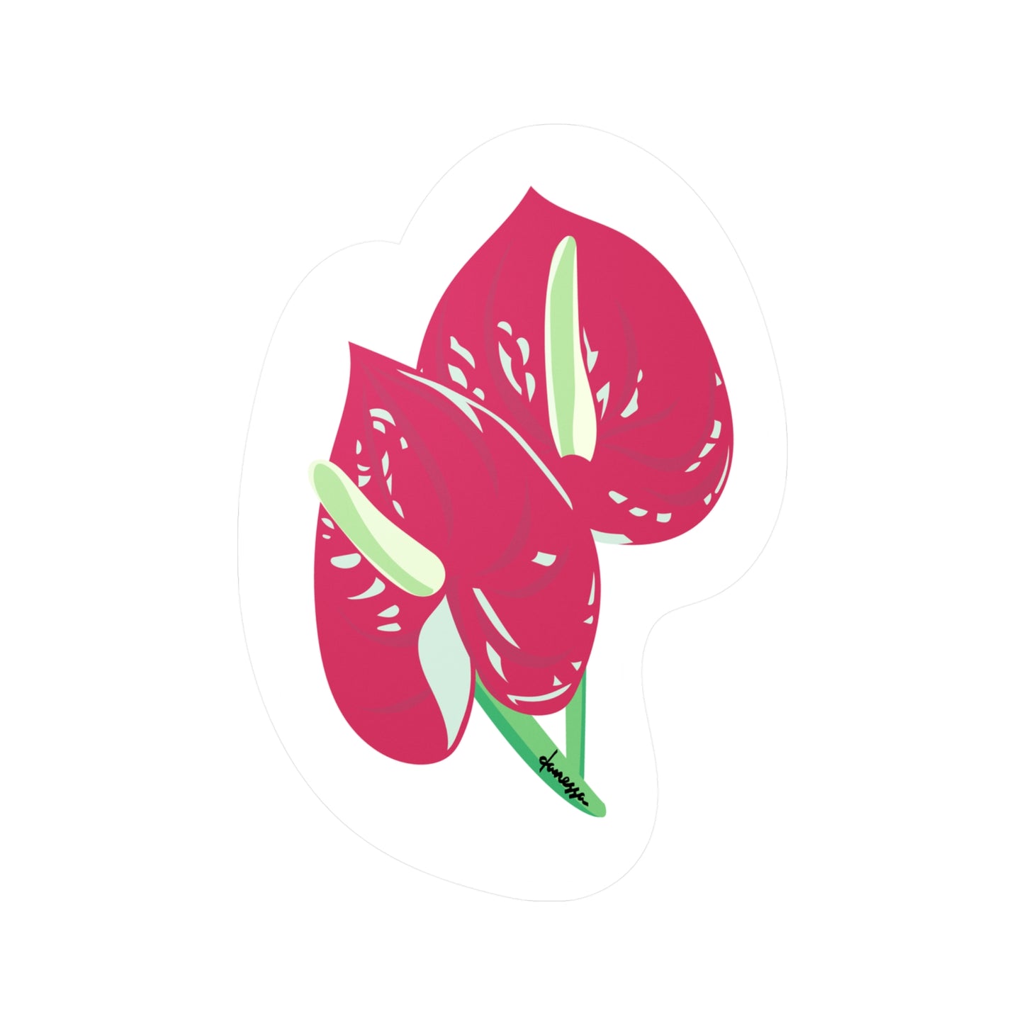 Anthurium Decal Sticker