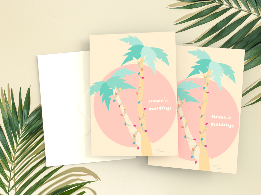 Tropical Season's Greetings (Set of 10) Holiday Cards