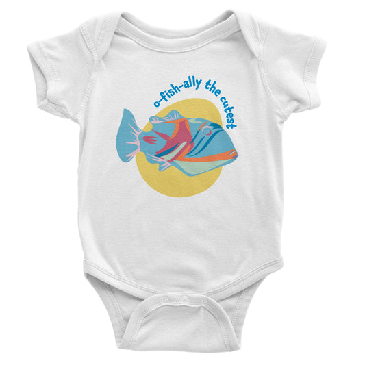 O-fish-ally the Cutest Baby Short Sleeve Bodysuit