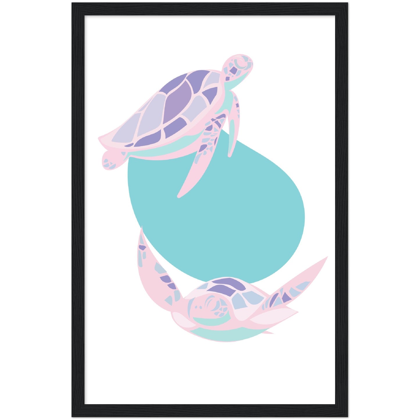 Sea Turtles Wooden Framed Poster