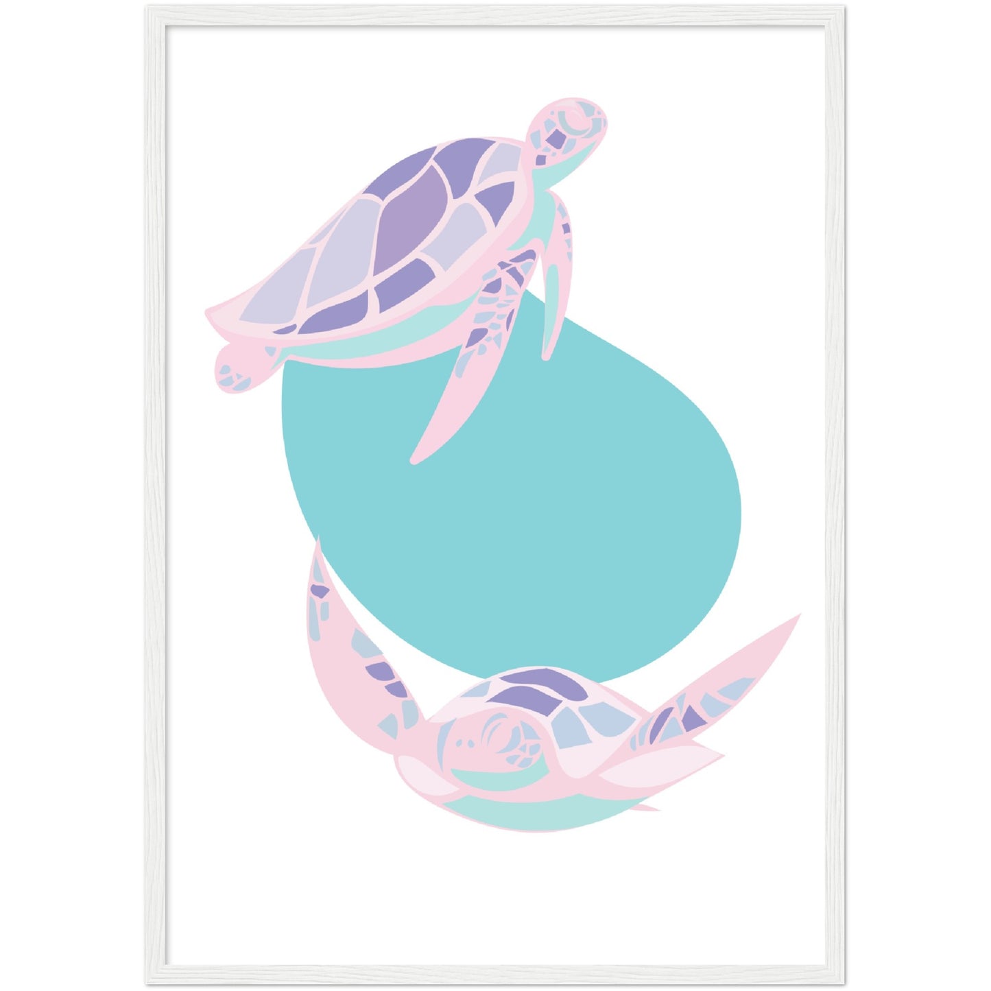 Sea Turtles Wooden Framed Poster